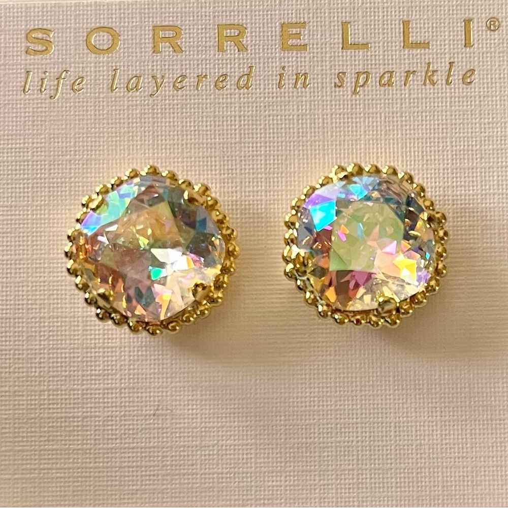 Sorrelli Aurora Borealis Bright Gold Earrings